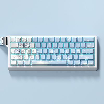 雪乃键帽透光侧刻PBT原厂高度适配wooting迈从Ace68磁轴键盘ez63