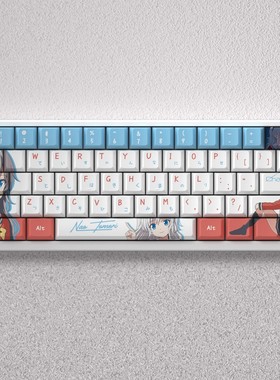 友利奈绪键帽侧刻透光适配wooting迈从Ace68狼蛛F87小蜜蜂REAL67