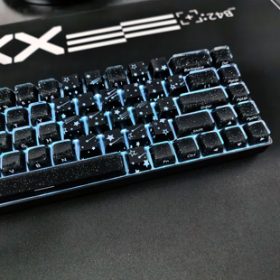 XVX黑色果冻2.0拼流星爱心键帽适配EV63迈从Ace68魔导士made68ATK