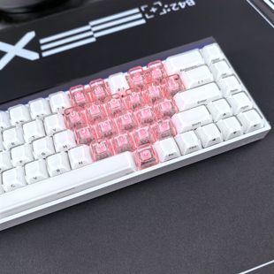XVX水晶果冻2.0拼透明爱心键帽适配made68迈从Ace68魔导士EZ63ATK