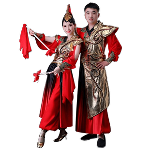 打鼓演出服装女威风锣鼓水鼓舞飞扬服装大气开场舞舞蹈演出服男女