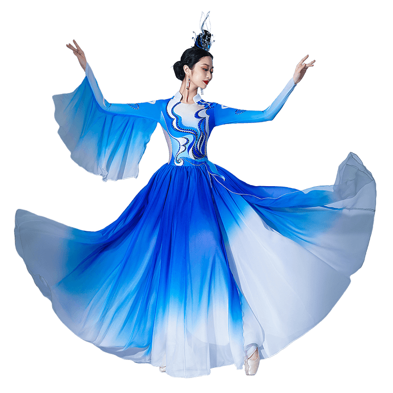 象山水月演出服古典舞长安幻夜舞蹈服大型舞台现代舞群舞演出服装