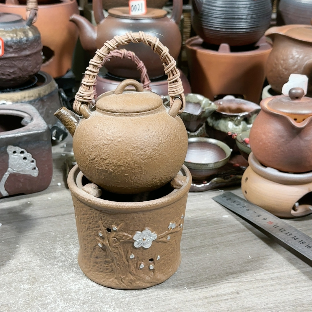 原矿老岩泥柴烧提梁壶450毫升可以干烧矿物油炉子,餐饮具,煮茶炉,淘宝优惠券,粉丝福利购,淘宝优惠卷