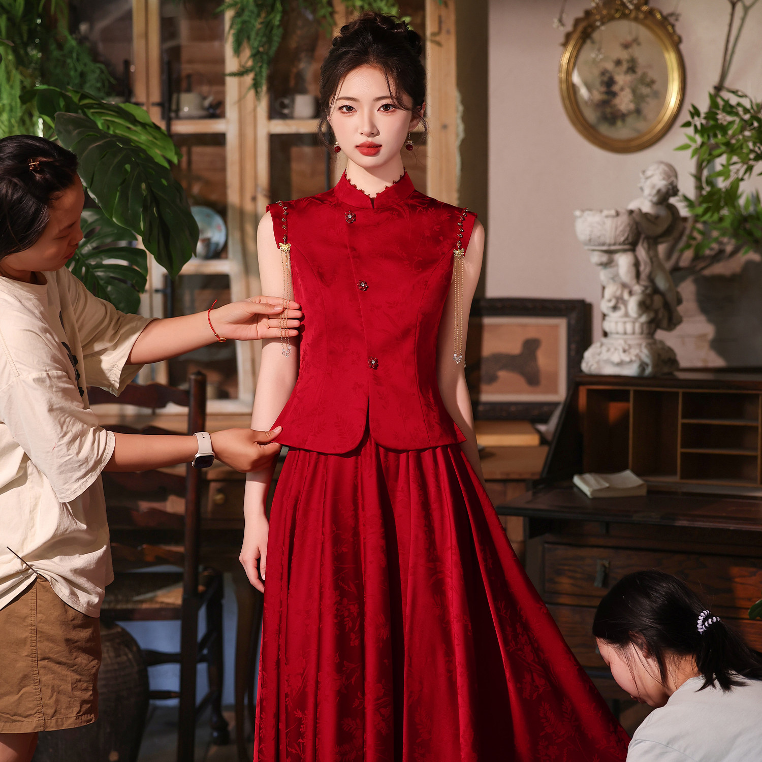 新中式敬酒服2026新款新娘订婚结婚礼服改良旗袍连衣裙回门便装女