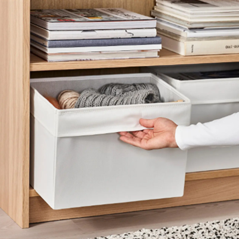 IKEA宜家国内代购 德洛纳 盒子 25x35x25CM书架收纳整理盒文件盒