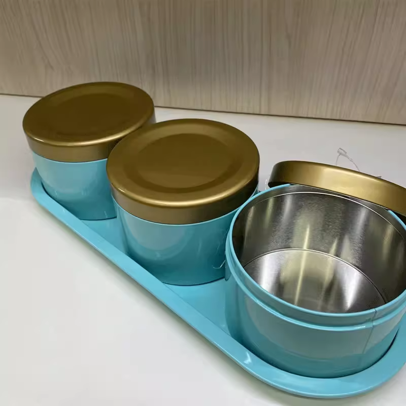 IKEA宜家 金属罐3件套 调料茶叶罐零食糖果罐储物收纳罐 索格林塔