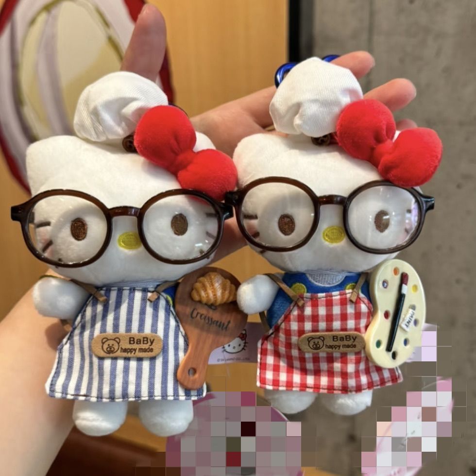 Kitty厨师烘培家系列凯蒂猫玩偶挂饰画家公仔钥匙扣女生礼物