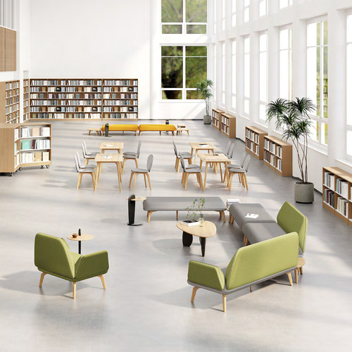 办公会客沙发酒店大堂接待洽谈餐桌椅美容院图书馆公共休闲区沙发