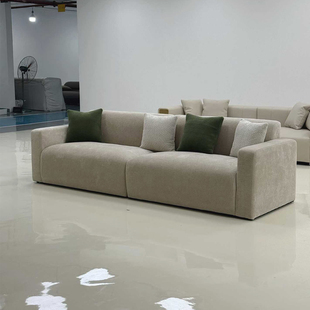 布艺沙发大小户型现代简约直排防猫爪设计师雪尼尔沙发 奶油风法式