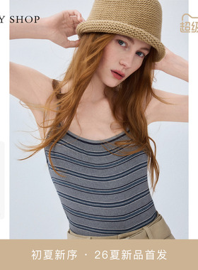 [商场同款]TKY SHOP条纹吊带衫针织背心2026夏新款10J1BP01E041