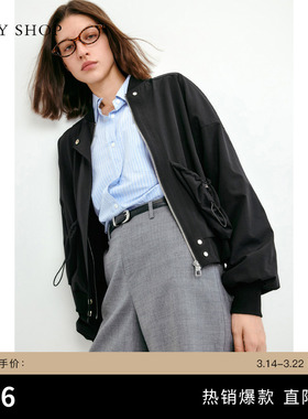 TKY SHOP美式工装风夹克短外套女春秋新款小个子穿搭休闲薄外套