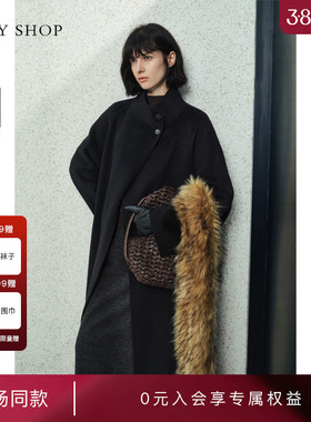 [商场同款]TKY SHOP长款羊毛大衣女2025新款毛呢外套10I1GA04R172