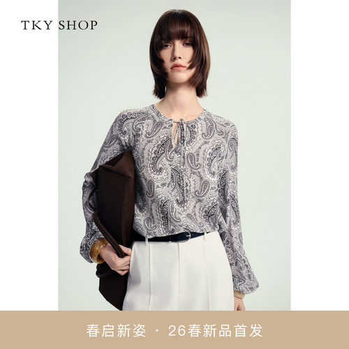TKYSHOP真丝长袖上衣