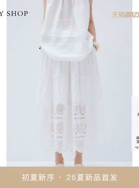 [商场同款]TKY SHOP绣花松紧腰长裙2026夏新款半身裙10J1SA03G034