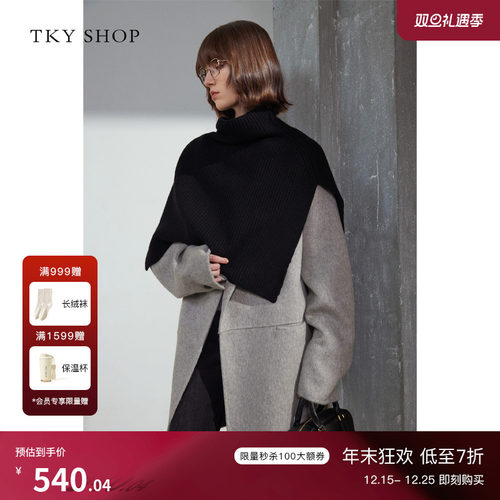 TKYSHOP绵羊毛大衣毛呢外套