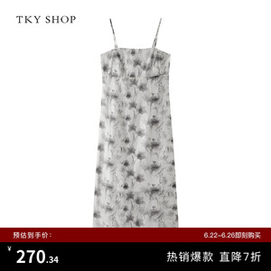 TKY SHOP碎花吊带连衣裙女修身显瘦气质长裙夏季新款百搭休闲裙子
