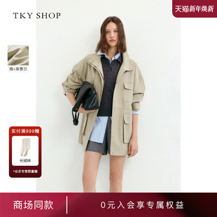 商场同款 新款 TKY 外套2025春季 10I1DA02A010 SHOP巴恩风休闲工装