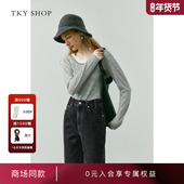 商场同款 TKY SHOP假两件线套衫 女2025秋新品 上衣10I1LA04N067