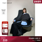 SHOP圆领提花针织羊绒衫 女2025冬季 新款 TKY 毛衣慵懒高级感针织衫