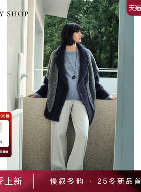 [商场同款]TKY SHOP高腰牛仔长裤女2025冬新款弯刀裤10I1OA02P048