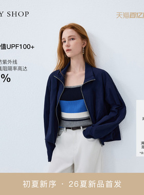 [商场同款]TKY SHOP立领短外套女2026夏夹克防晒服10J1DA01E090