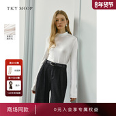 商场同款 TKY SHOP高领打底衫 女2025秋新款 内搭毛衣10I1NA04N059