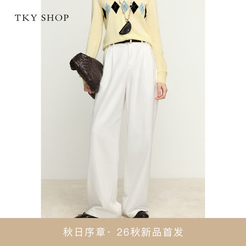 TKYSHOP阔腿牛仔长裤女