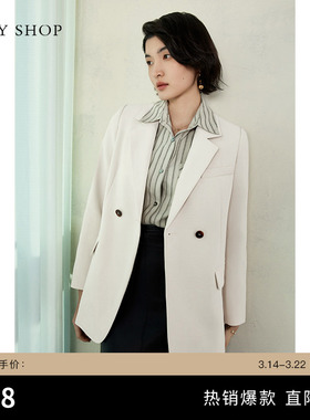 TKY SHOP休闲长袖西装外套女气质小个子通勤上衣女高级设计感西服