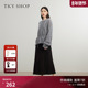 SHOP灰色圆领毛衣女软糯亲肤套头毛针织衫 春季 新款 TKY 时尚 百搭
