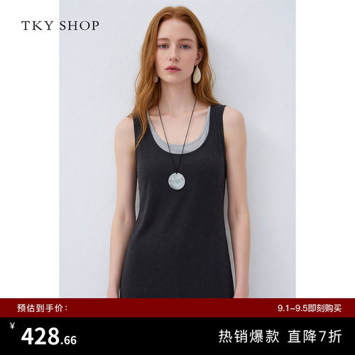 TKYSHOP无袖线衫连衣裙