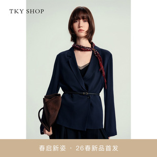 SHOP真丝便西女2026春新款 商场同款 TKY 外套10J1CA06C038 西装