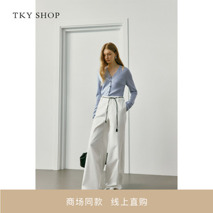 SHOP阔腿纯白百搭休闲长裤 商场同款 TKY 10I1PA02K027 2025秋新款