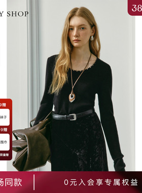 [商场同款]TKY SHOP羊毛衫女2025秋新款打底毛针织衫10I1MA04N060