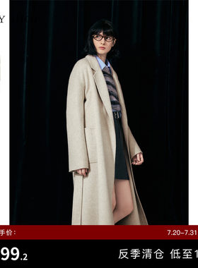 TKYSHOP长款羊毛大衣女
