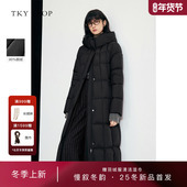 连帽羽绒服女保暖鹅绒服10I1HA05S198 SHOP黑色长款 商场同款 TKY