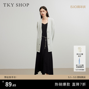 TKY SHOP不规则摆吊带连衣裙女高级感气质小黑裙宽松显瘦中长裙