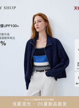 [商场同款]TKY SHOP立领短外套女2026夏夹克防晒服10J1DA01E090