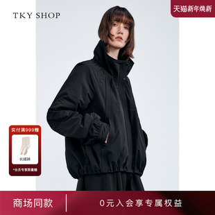 鹅绒服女24冬新款 SHOP立领薄款 TKY 羽绒服10H1HA03S061 商场同款