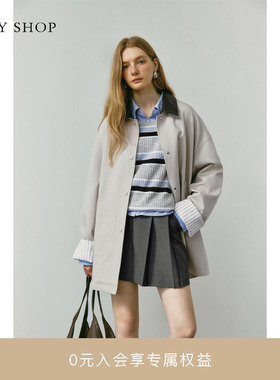 [商场同款]TKY SHOP风衣外套2025秋新款职场通勤外套10I1BA03L031