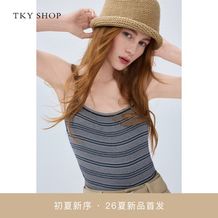 [商场同款]TKY SHOP条纹吊带衫针织背心2026夏新款10J1BP01E041