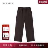 直筒裤 子10I1QA00D228 SHOP休闲阔腿裤 女2025冬新款 商场同款 TKY