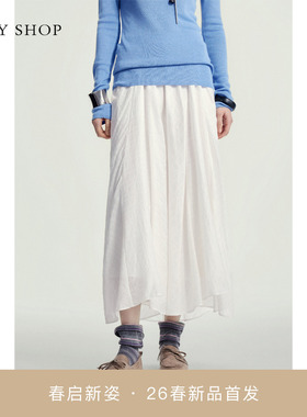 [商场同款]TKY SHOP中长款法式半身裙2026春款A字裙10J1SA03B043