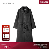 翻领中长款 TKY SHOP苏力羊驼毛大衣女2025冬新款 毛呢外套羊毛外套