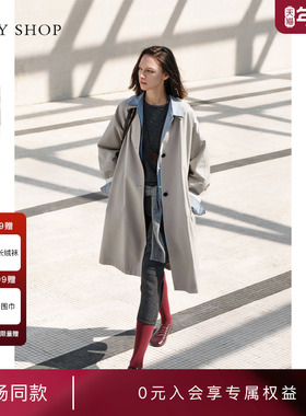 [商场同款]TKY SHOP中长款风衣外套女2025春新款外套10I1BA03B005