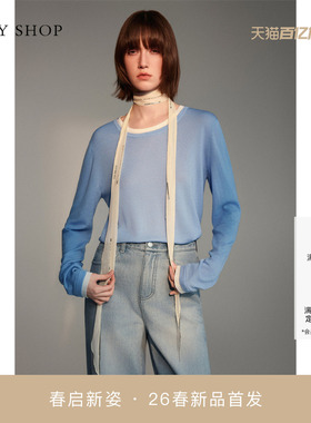 [商场同款]TKY SHOP假两件撞色毛衣2026春新款针织衫10J1MA02A005