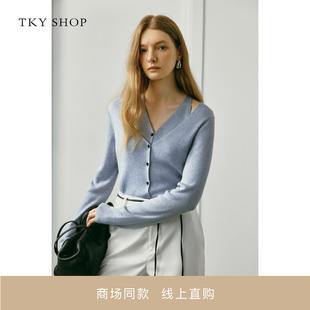 上衣2025秋新款 10I1MA02K023 毛开衫 SHOP假两件长袖 商场同款 TKY