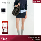 短裙春款 TKY SHOP运动休闲系带miu系时尚 简约时髦半身裙休闲百搭