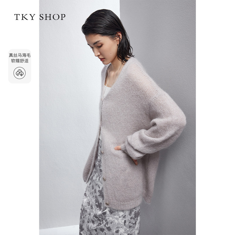 TKY SHOP慵懒风马海毛针毛针织衫