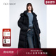 商场同款 TKY SHOP长款 连帽羽绒服女冬新款 防风保暖黑色羽绒外套