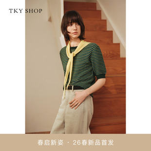 2026春新款 毛衣10J1MA05C026 毛针织衫 SHOP圆领短袖 商场同款 TKY